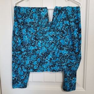 3 for $15 LLR Tall & Curvy TC blue floral leggings